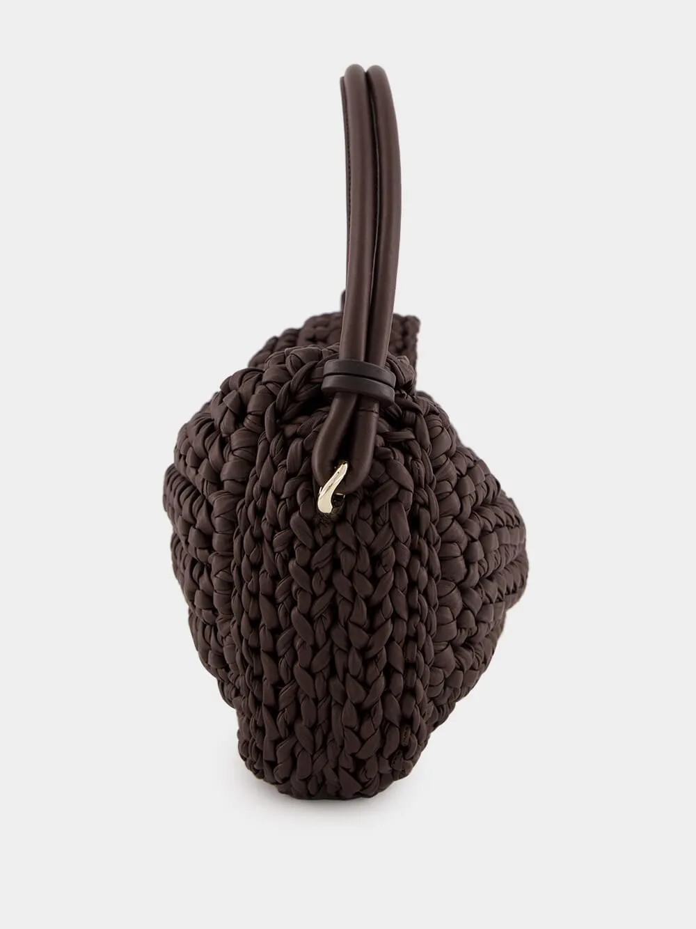 Double G Brown Small Top Handle Bag