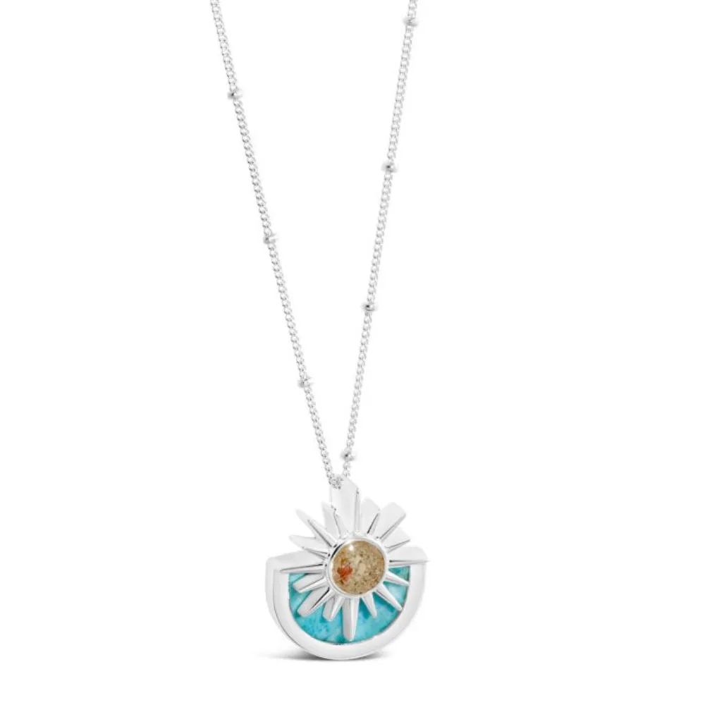 Dune Jewelry Sterling Silver Sun Splash Larimar Necklace 