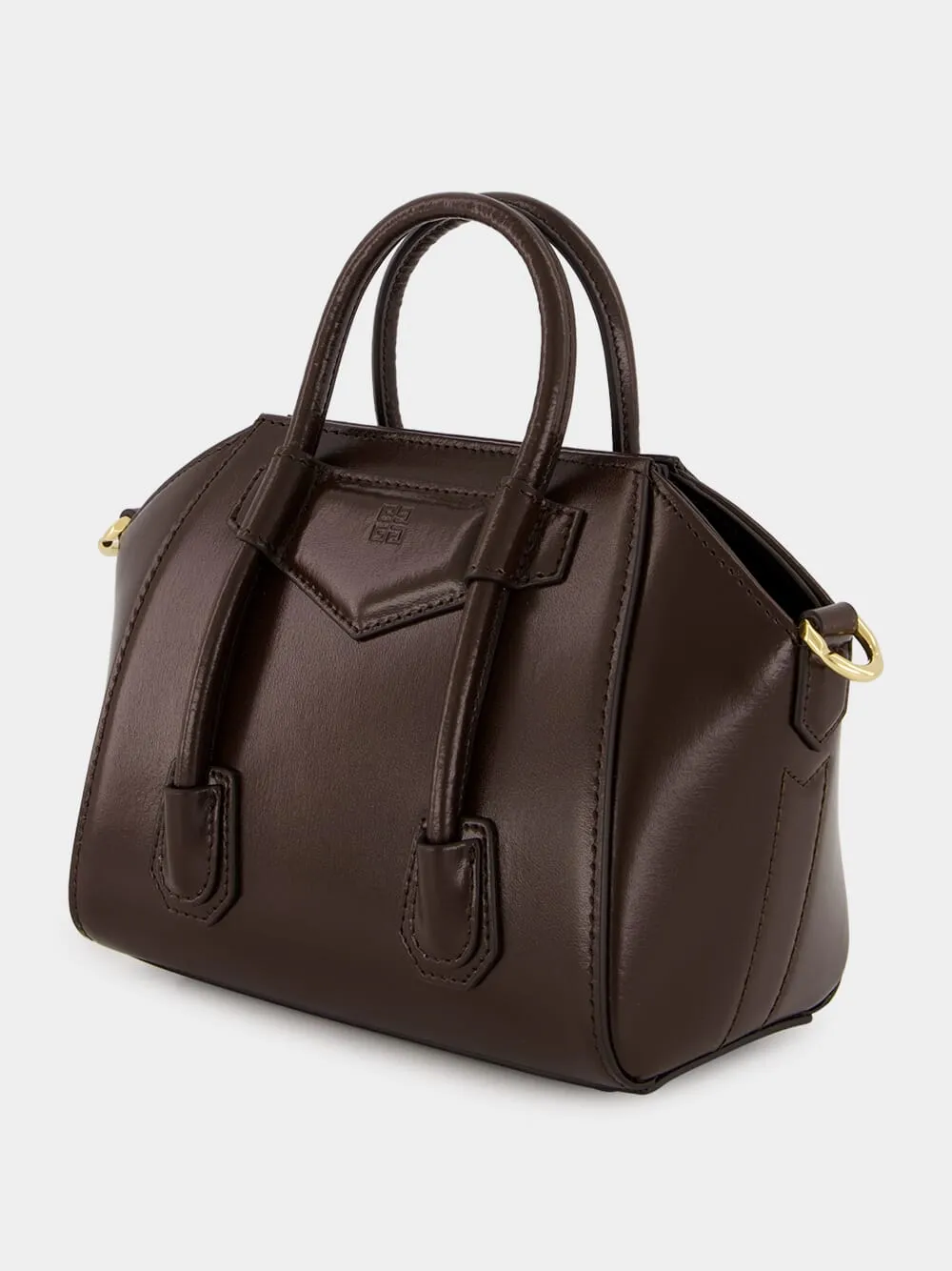 Ebony Brown Antigona Toy Lock Bag
