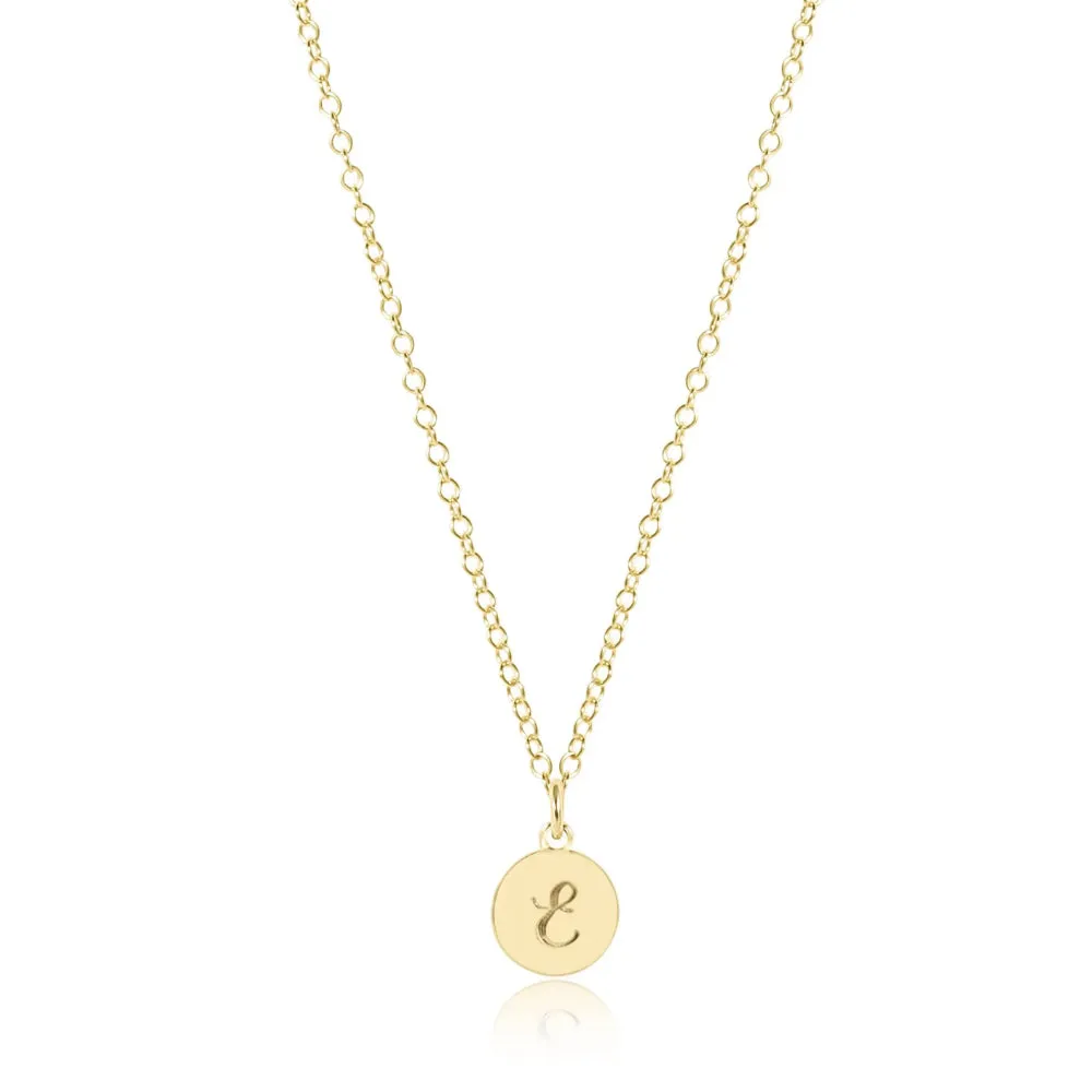 enewton 16" Necklace Gold - Respect Small Gold Disc - ALL LETTERS 