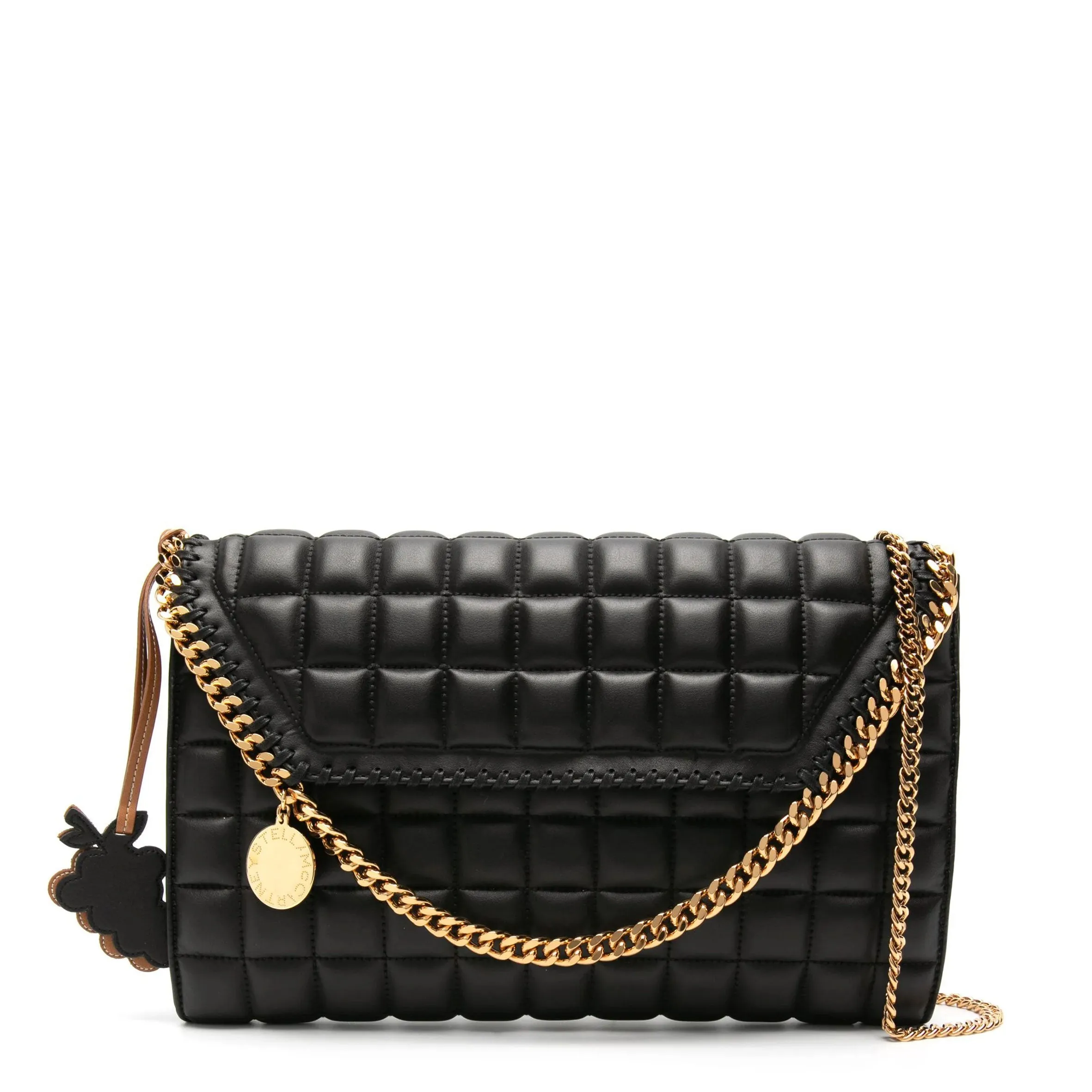 Falabella Large Fold Crossbody Quilted (G), Black clutches Pouches buy online
