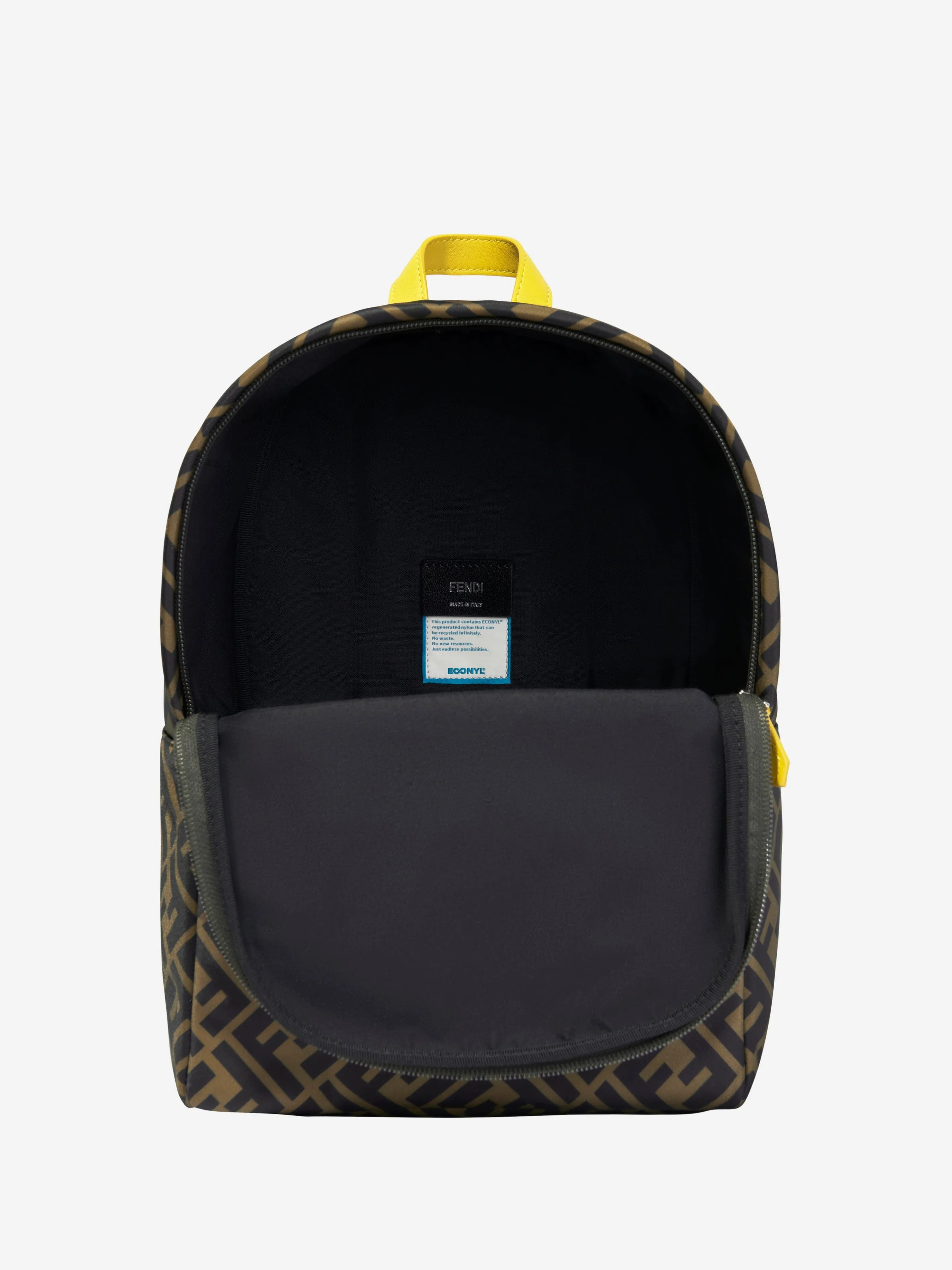 Fendi Kids FF Logo Backpack in Brown (33cm)