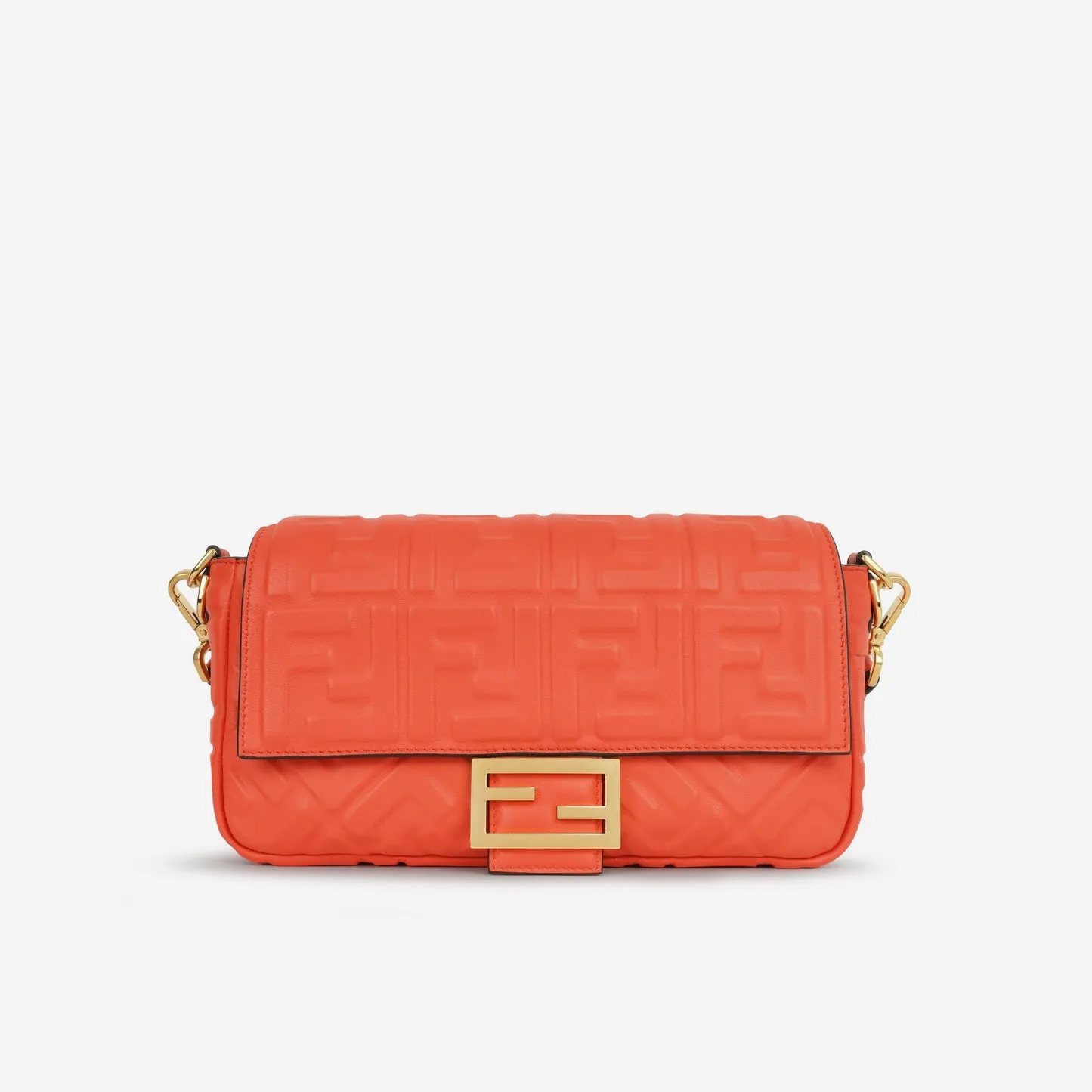 Fendi - Medium Baguette - Coral Zucca Nappa GHW - Pre-Loved handbags bulk sale