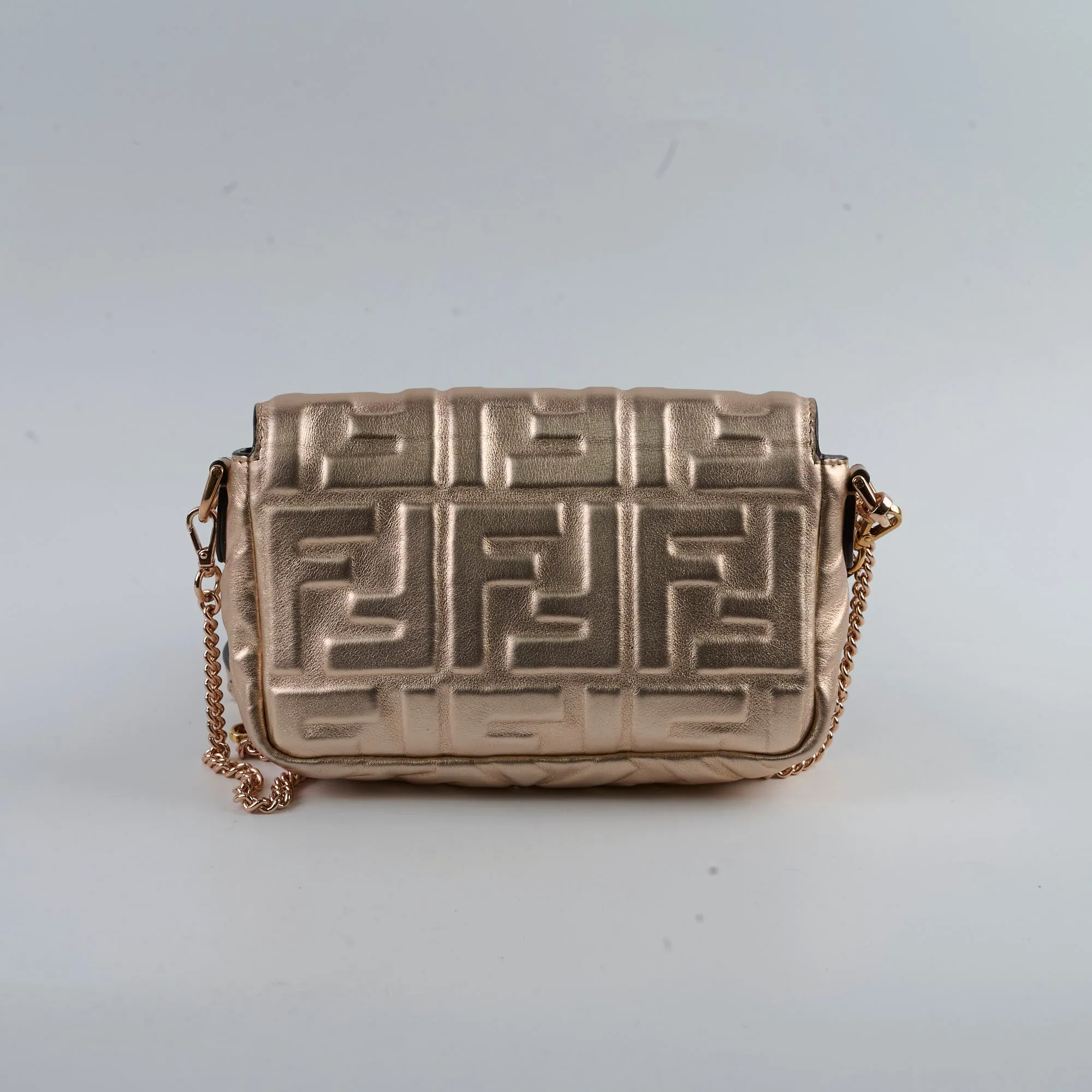 Fendi Mini Baguette Pink Metallic