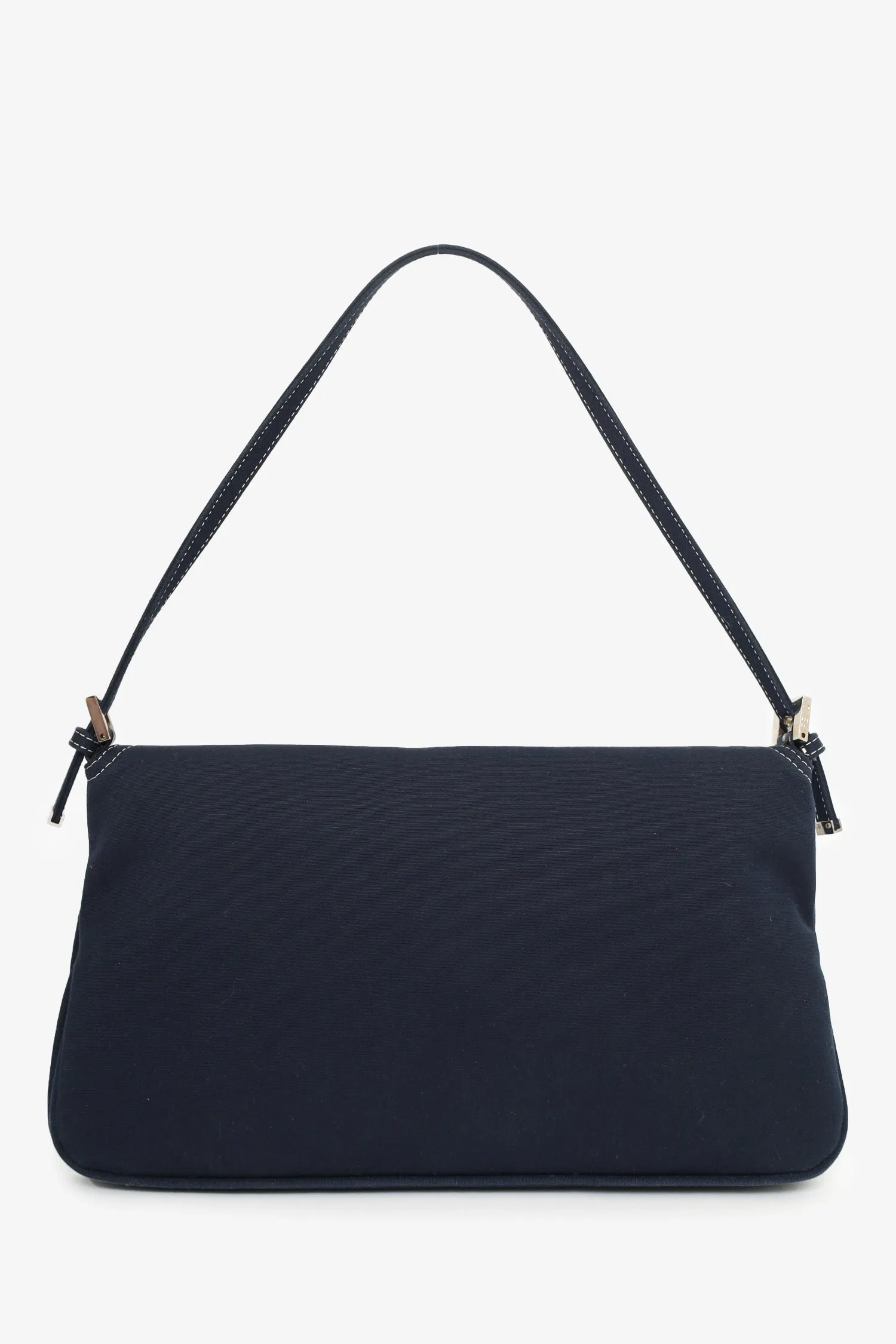 Fendi Navy Canvas Mama Baguette