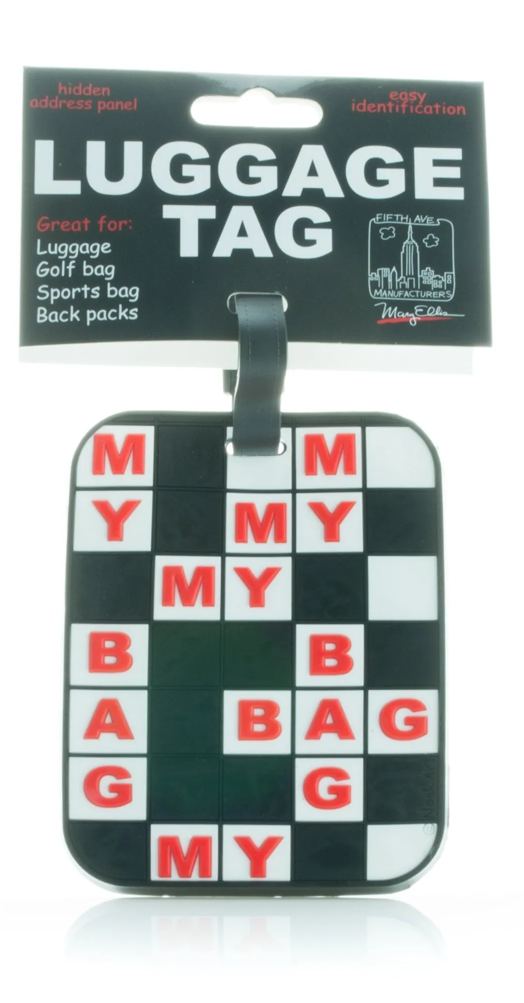 Fifth Avenue Manufacturers Large Heavy Duty Vulcanized Rubber Name Tag