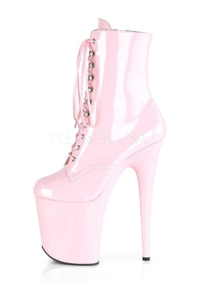 FLAMINGO-1020 Platform Ankle Boot | Pink Patent