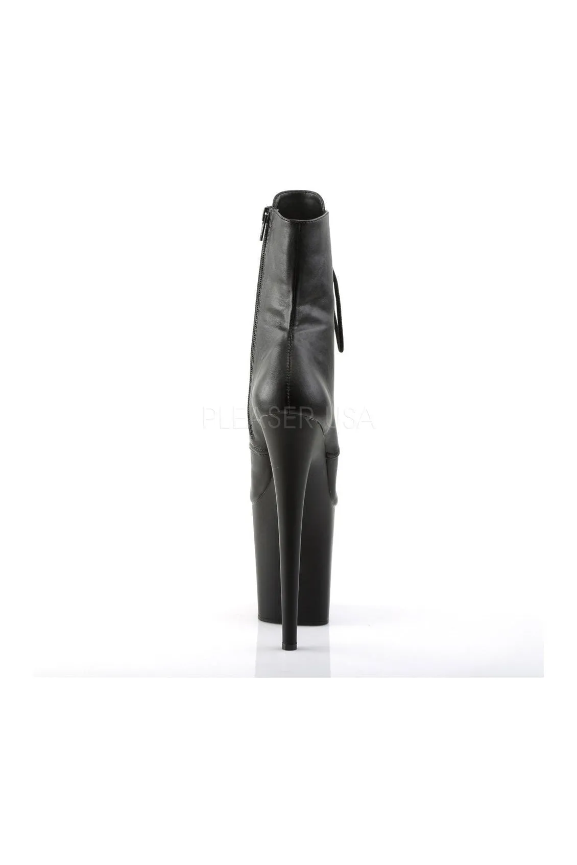 FLAMINGO-1020 Platform Boot  | Black Faux Leather