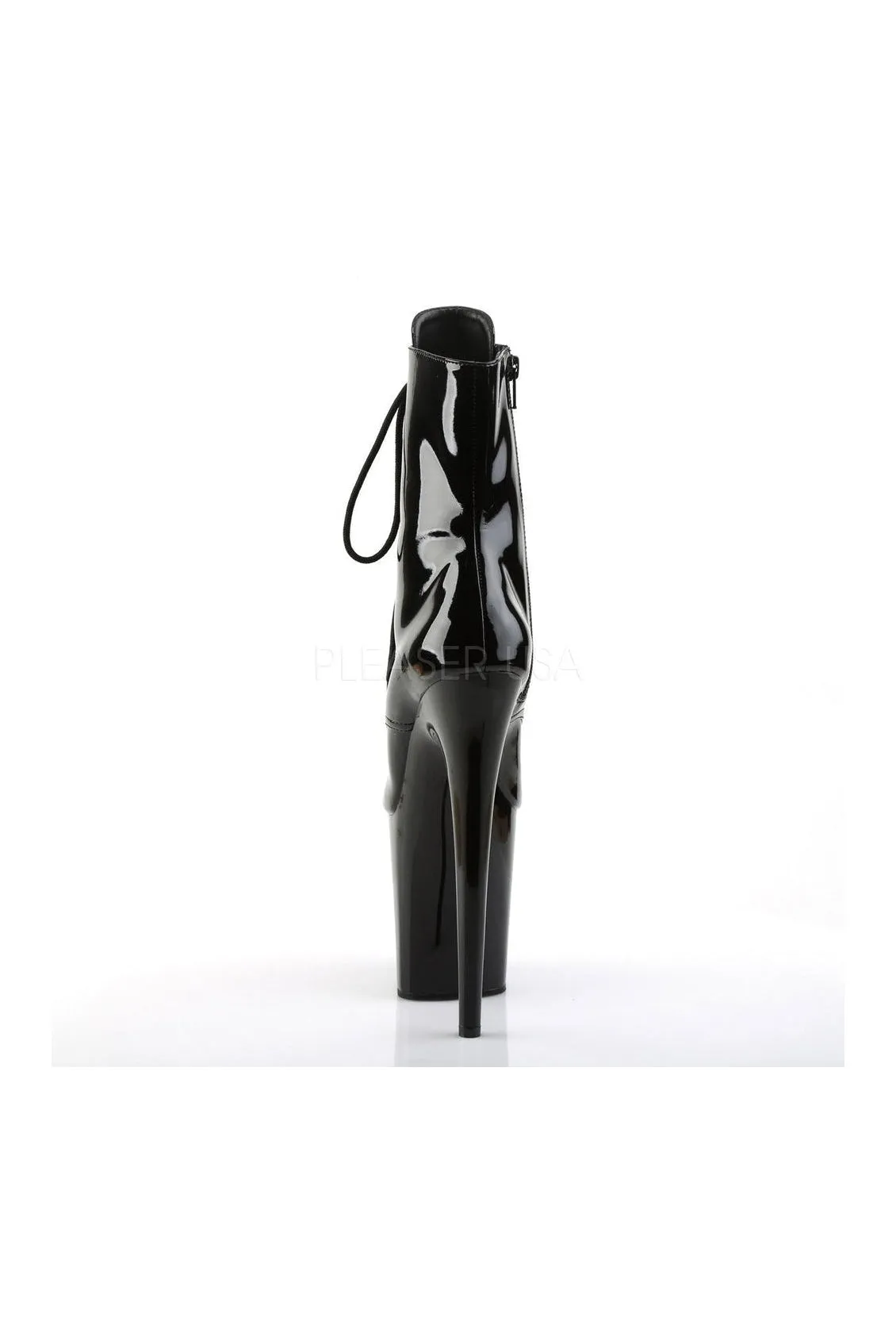 FLAMINGO-1021 Platform Boot  | Black Patent