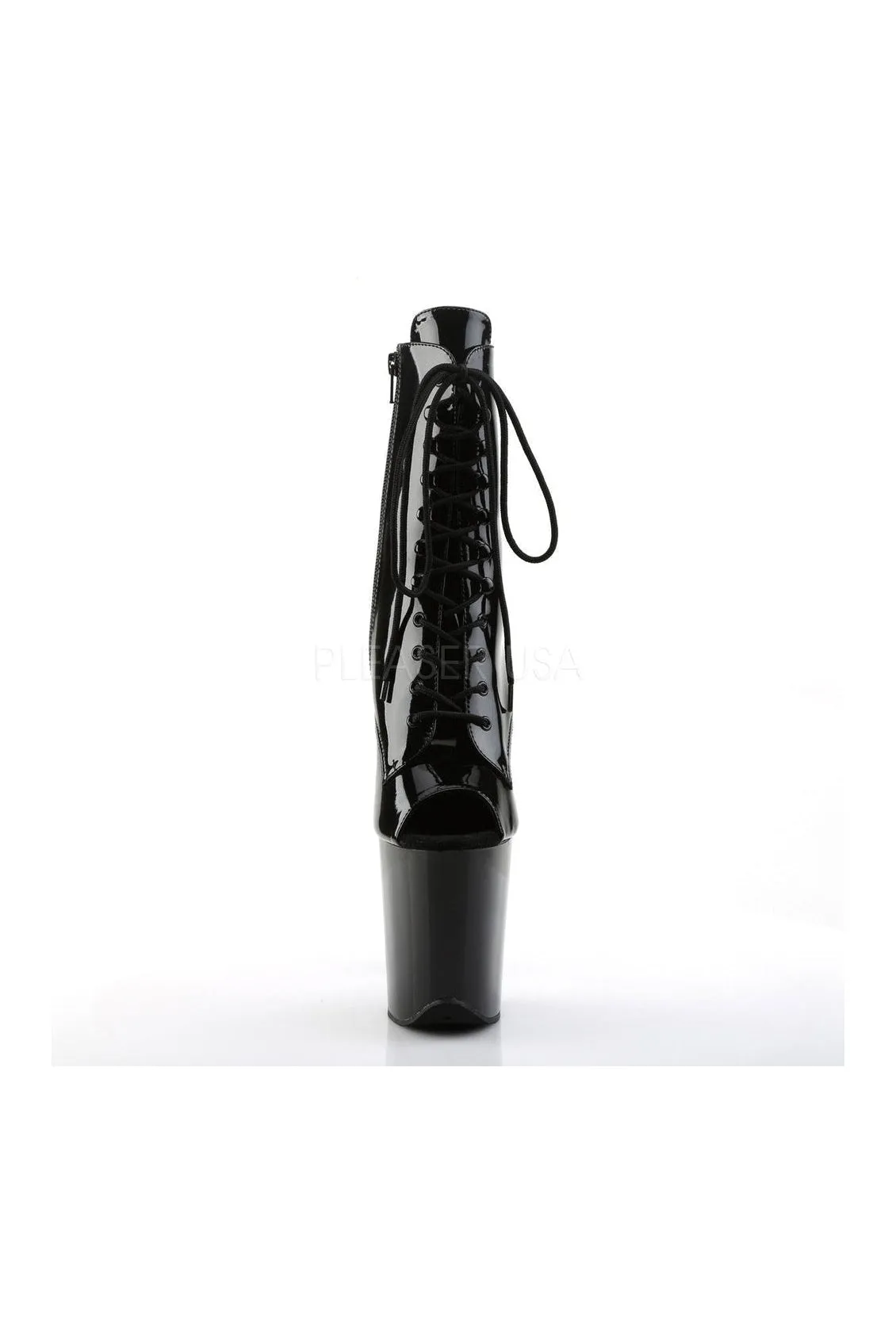 FLAMINGO-1021 Platform Boot  | Black Patent