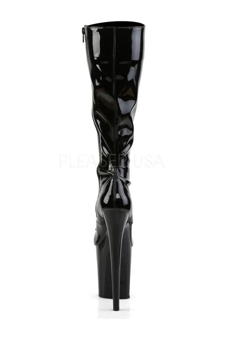 FLAMINGO-2023 Platform Boot  | Black Patent