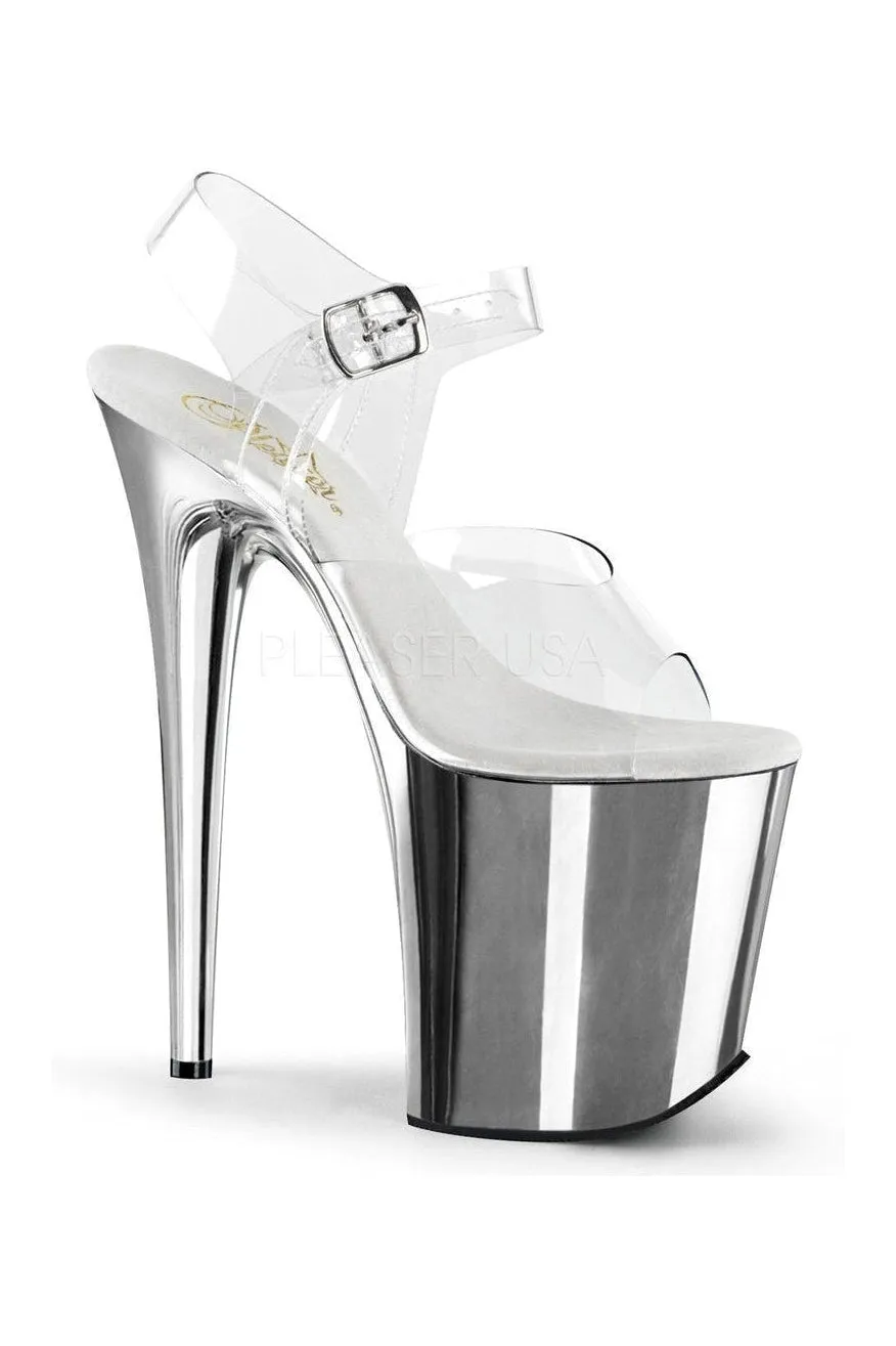 FLAMINGO-808 Platform Sandal  | Clear Vinyl