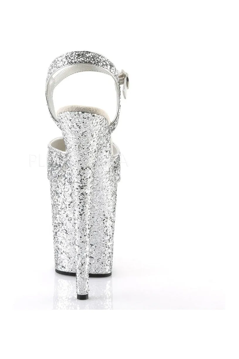FLAMINGO-810LG Platform Sandal  | Silver Glitter