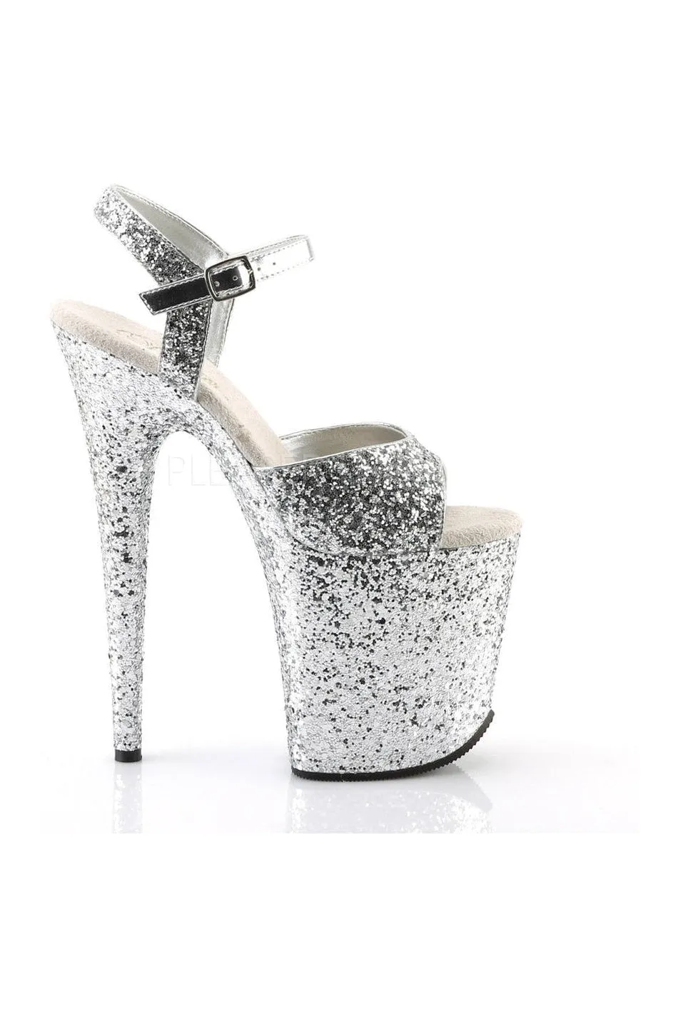 FLAMINGO-810LG Platform Sandal  | Silver Glitter