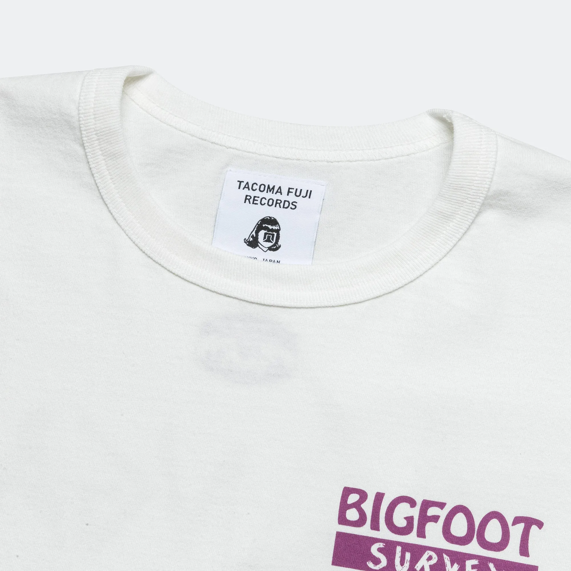 Fuji Records Bigfoot Logo LS Tee x Tacoma - White