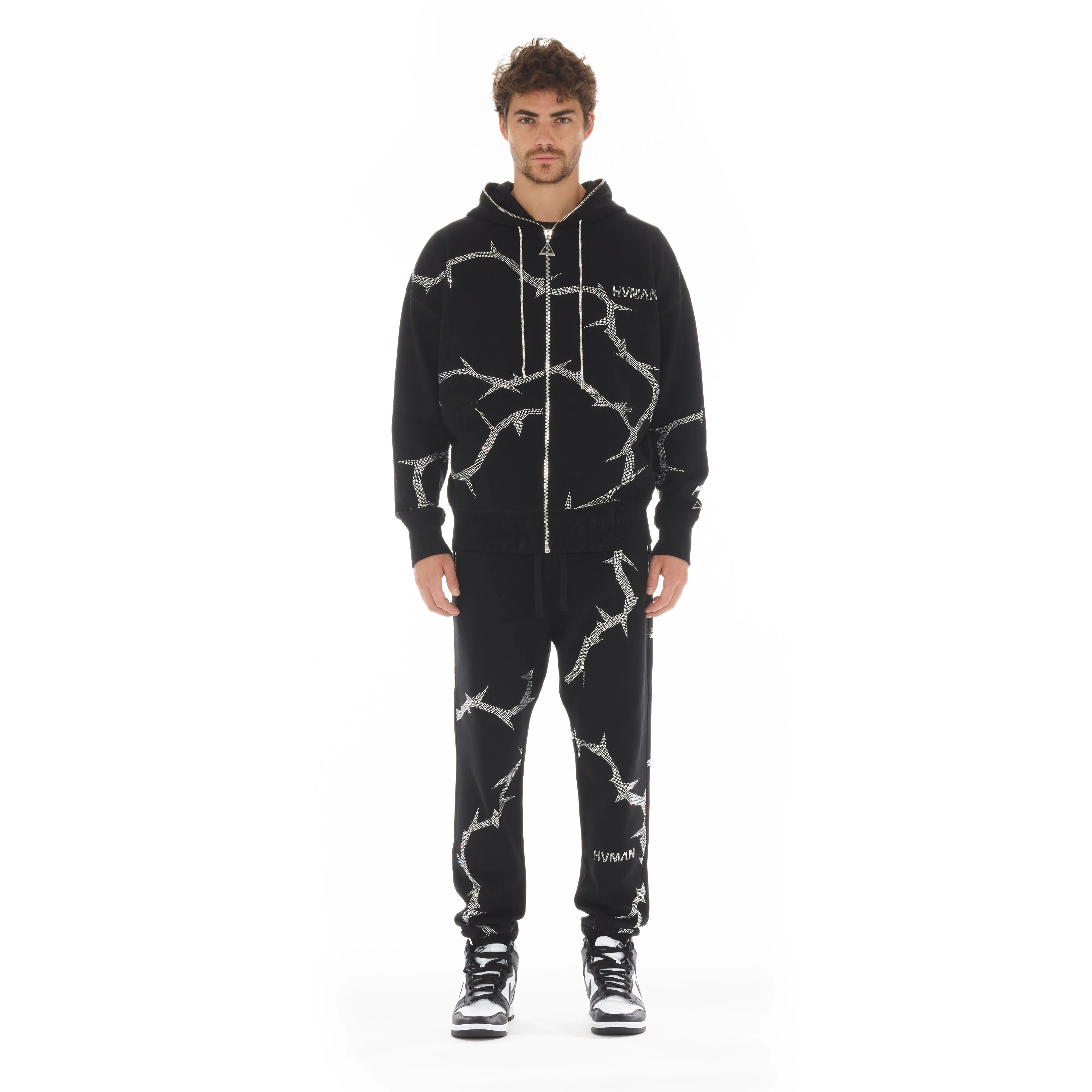 Full Zip Sweatshirt In Black Thorn