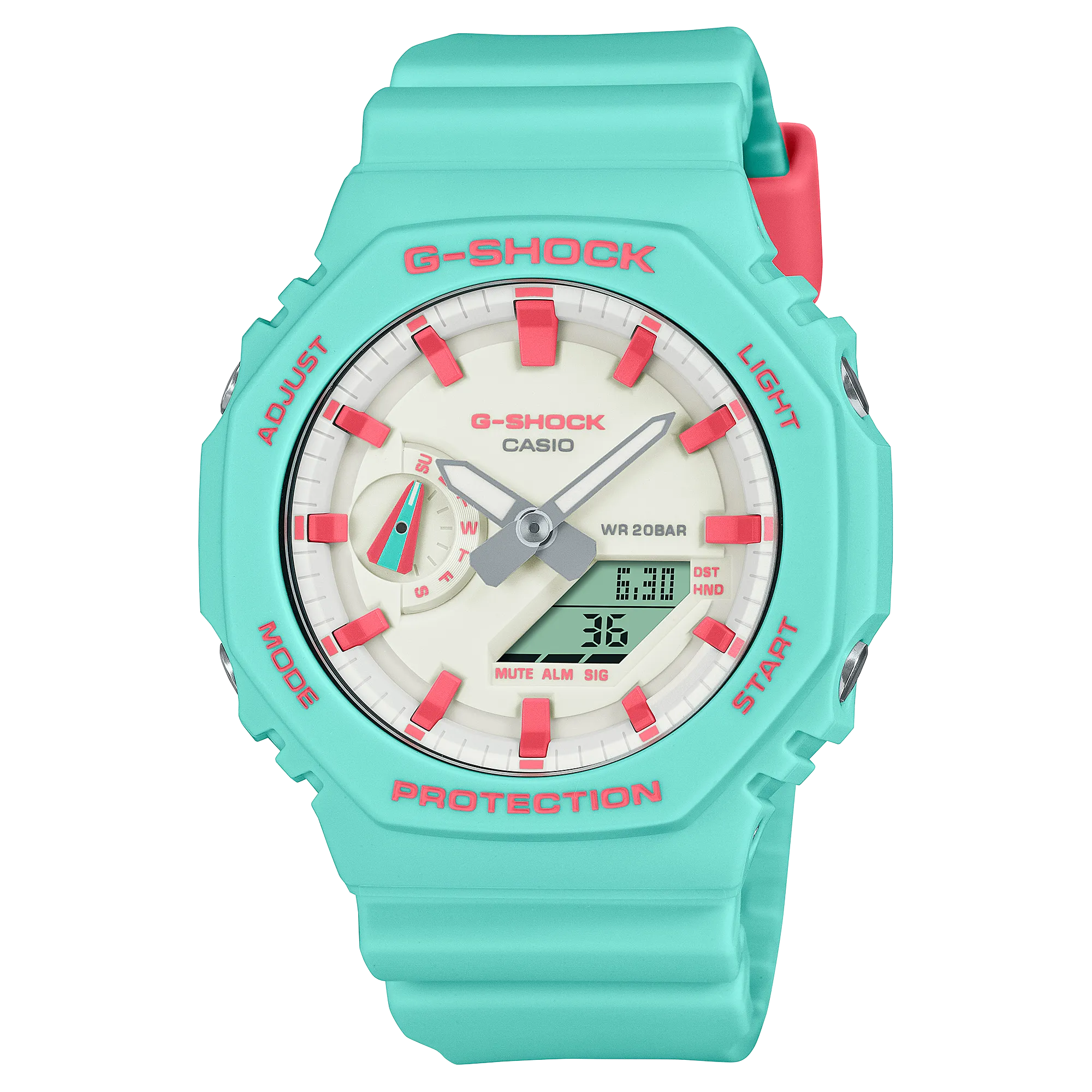 G-Shock Analog Digital DUO Rich Brian collaboration Blue Resin Band Watch GA2100RB-3A 