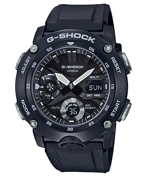 G-Shock Carbon Core Black Resin Band Watch GA2000S-1A 