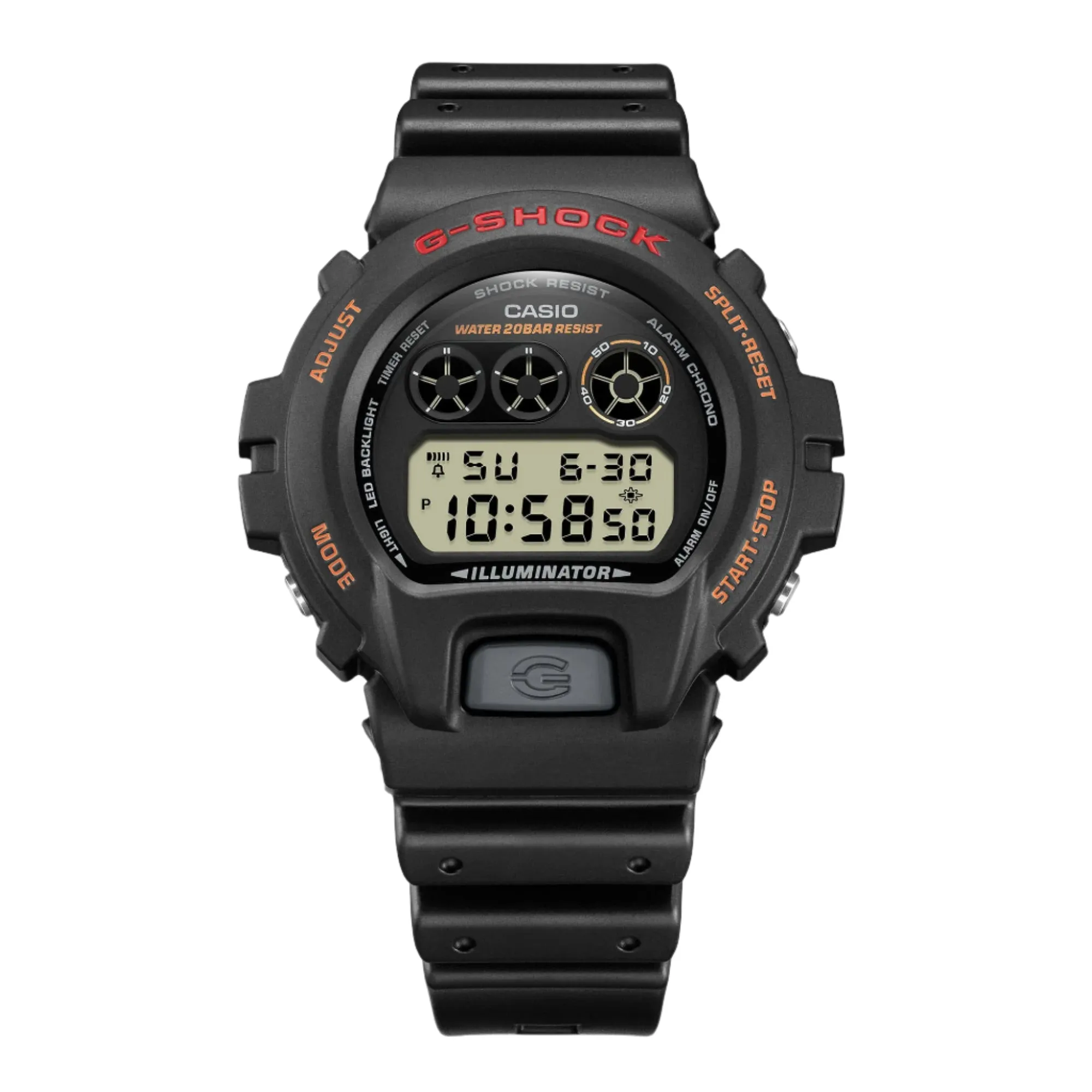 G-Shock Digital Black Dial Black Resin Band Watch DW6900UB-9D