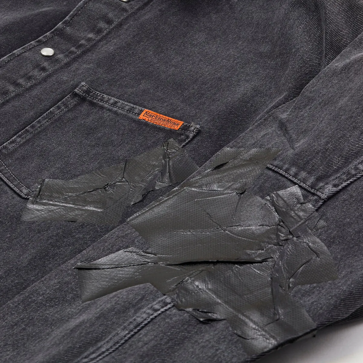 Gaffer Tape Denim Overshirt 'Black Wash'