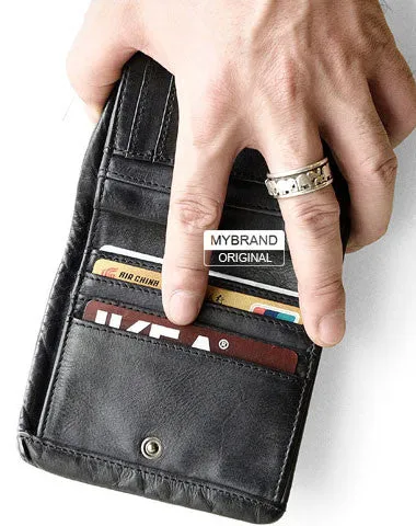 Genuine leather billfold Wallet on sale leather men billfold vintage Wallet on sale for men