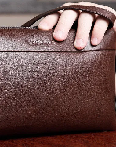 Genuine leather clutch long wallet leather men phone clutch vintage wallet for men Wallet seasonal sale