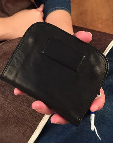 Genuine Leather Mens Cool billfold Long Leather Wallet on sale Men Small Wallets on sale Bifold for Men