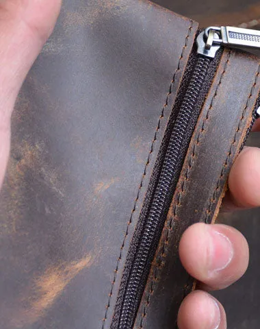 Genuine Leather Mens Wallet on sale Cool billfold Card Coin Holder Wallet on sale Purse for Mens