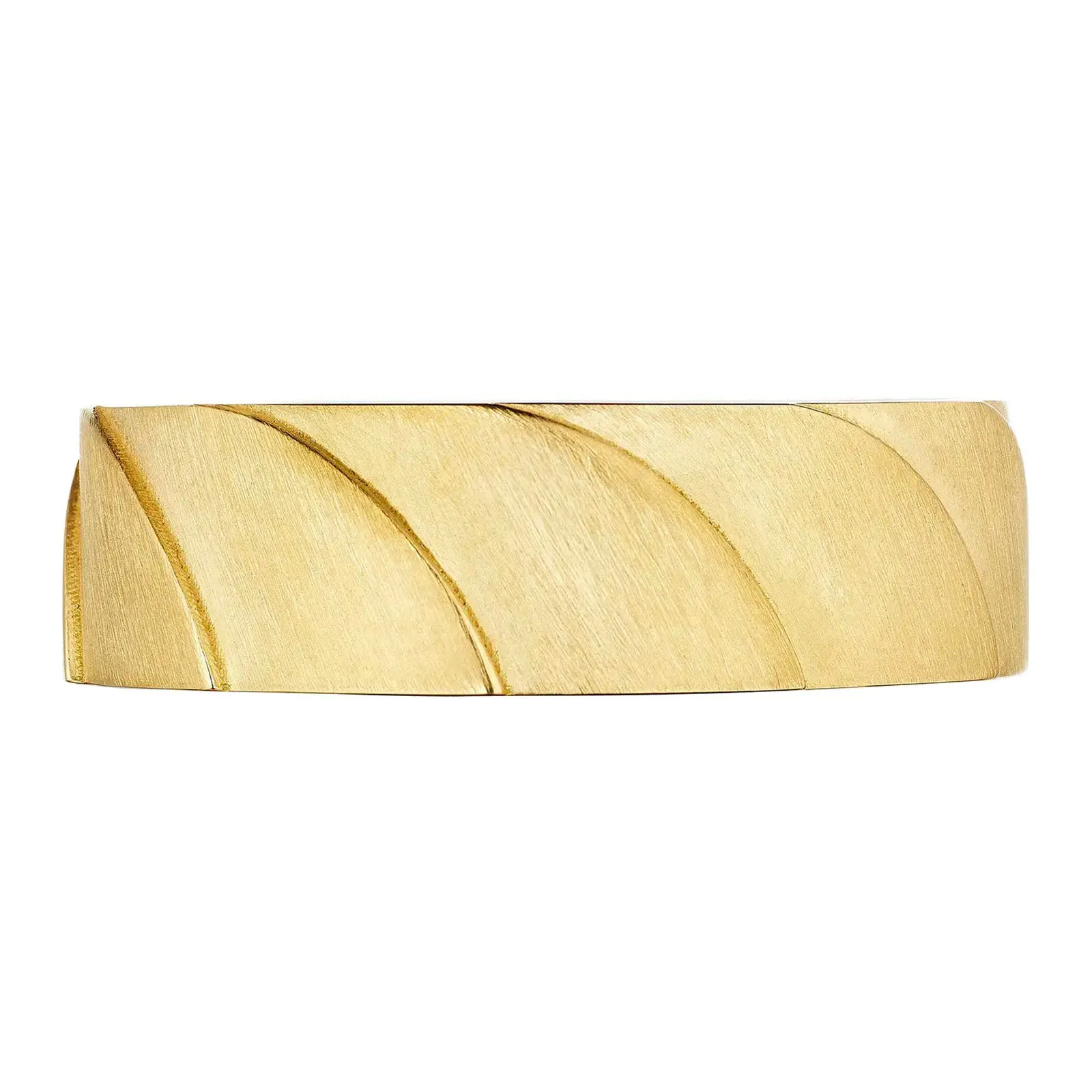 Geometric Crescent Satin Finish Band