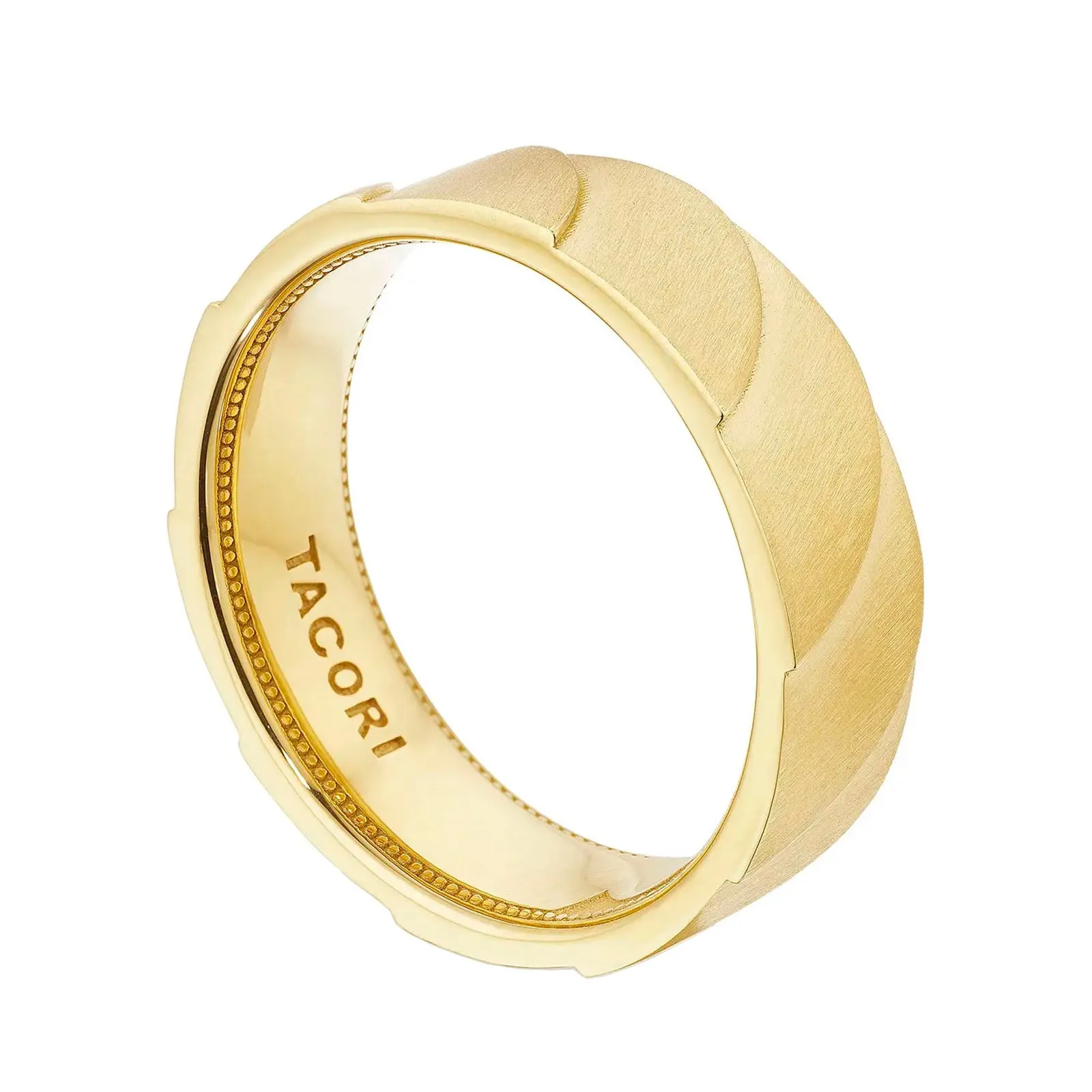 Geometric Crescent Satin Finish Band 