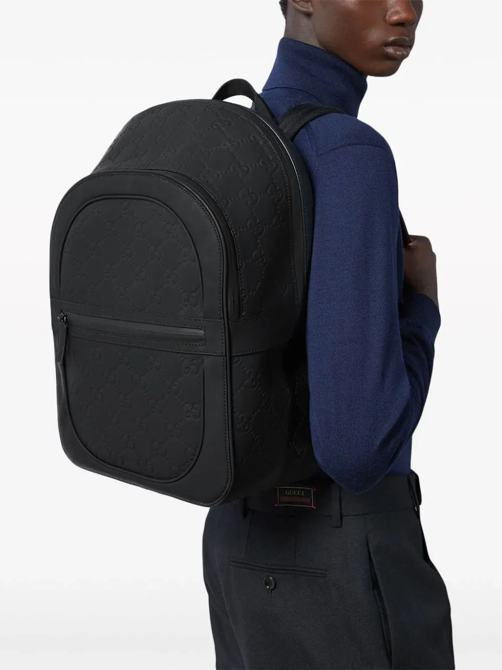 GG Rubber-Effect Leather Backpack