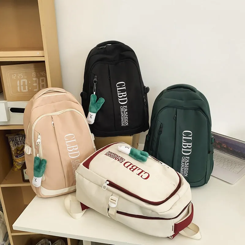 girl's lettered schoolbag boy's student backpack 