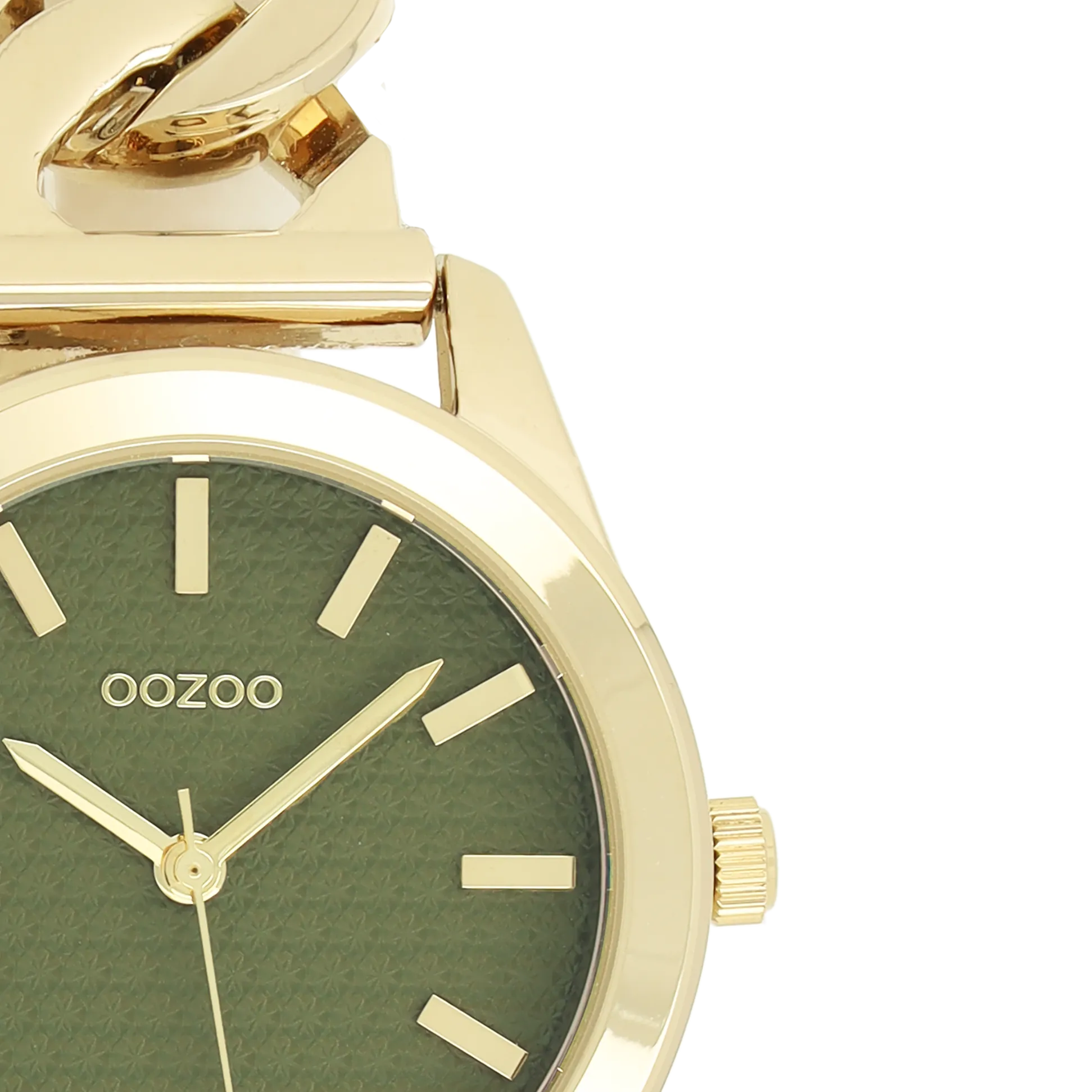 Gold coloured OOZOO watch with petit chain bracelet - C11421