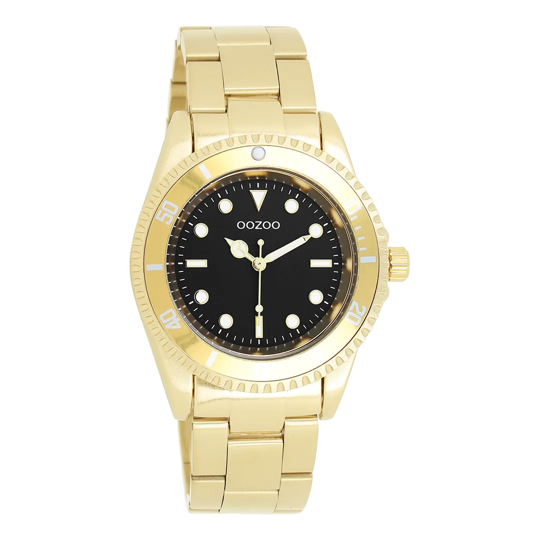 Gold coloured OOZOO watch with stainless steel bracelet - C11148