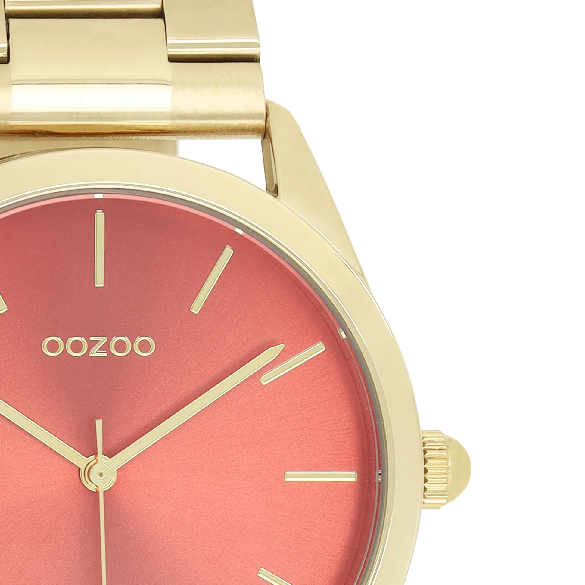 Gold coloured OOZOO watch with stainless steel bracelet - C11432