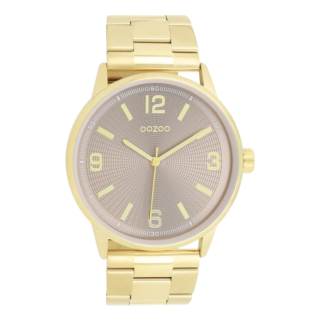 Gold coloured OOZOO watch with stainless steel bracelet - C11504