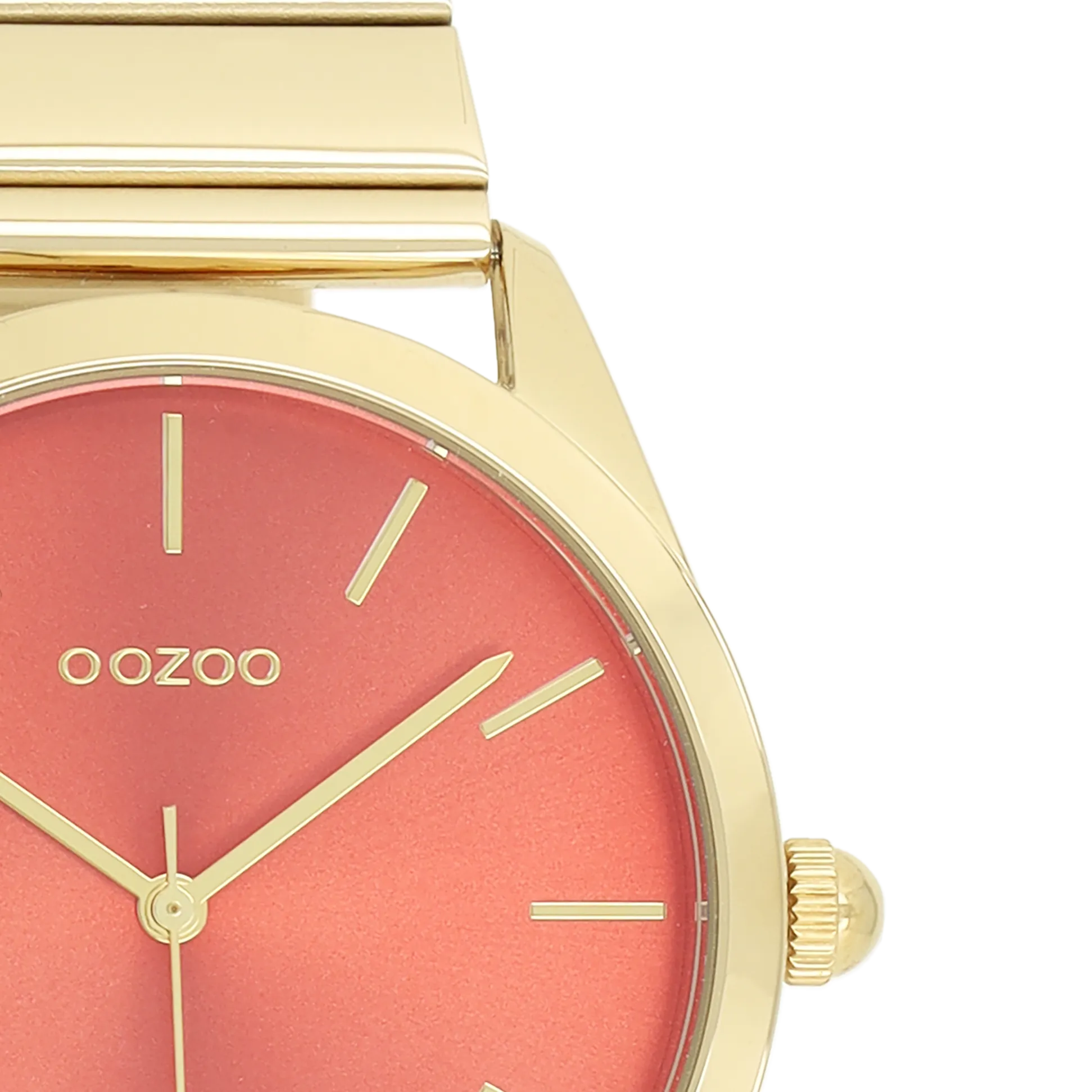 Gold coloured OOZOO watch with stainless steel bracelet - C11518