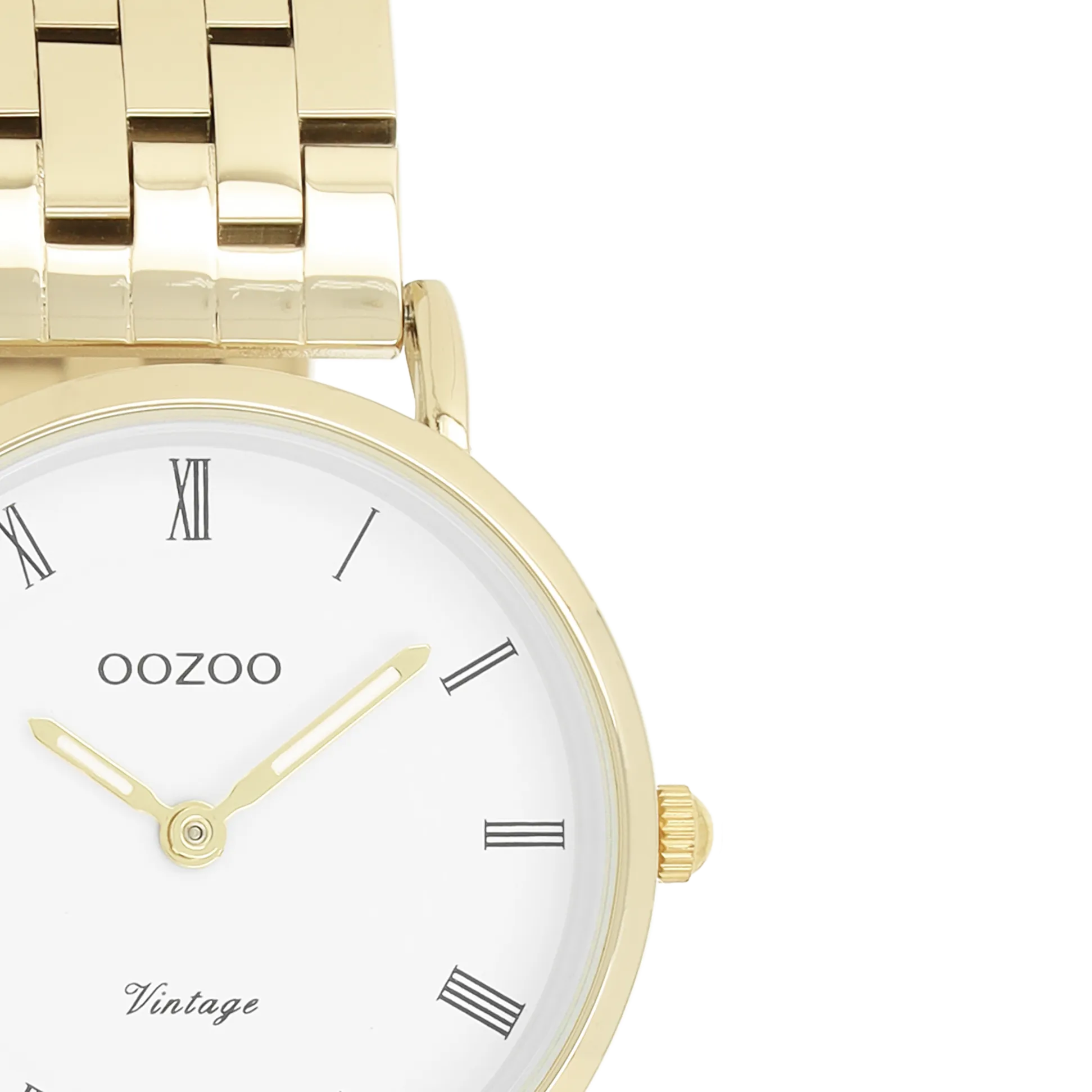 Gold coloured OOZOO watch with stainless steel bracelet - C20376