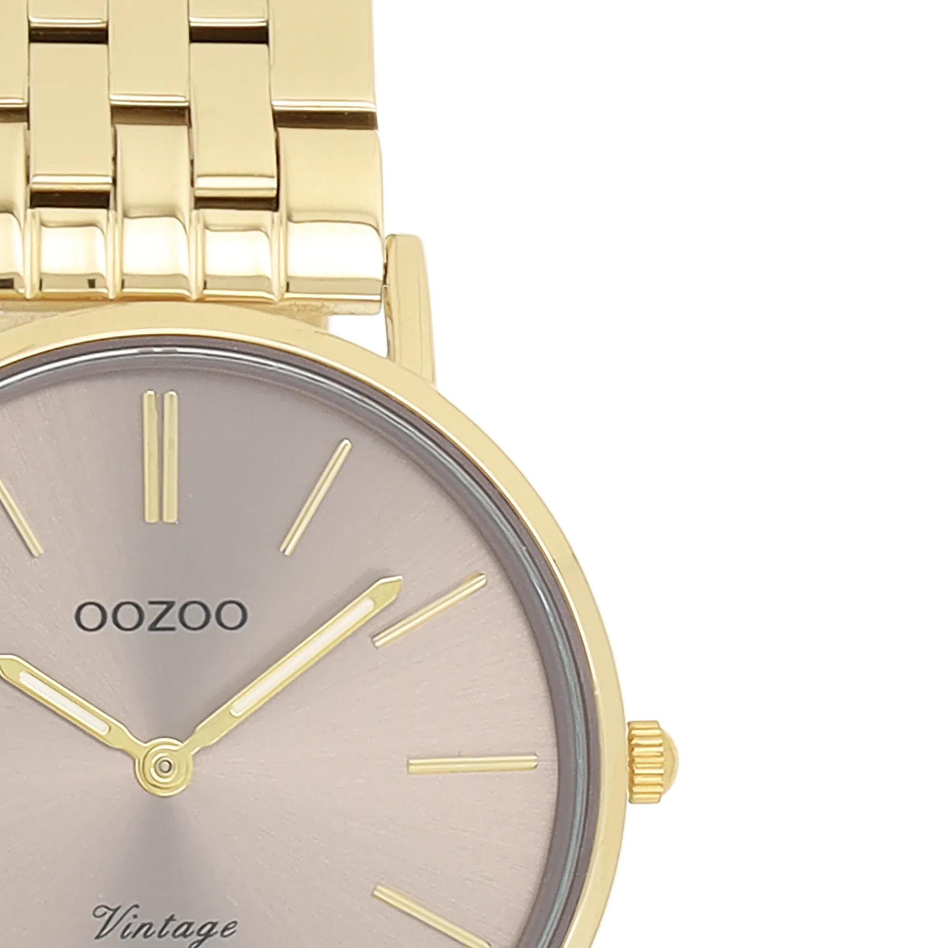 Gold coloured OOZOO watch with stainless steel bracelet - C20408