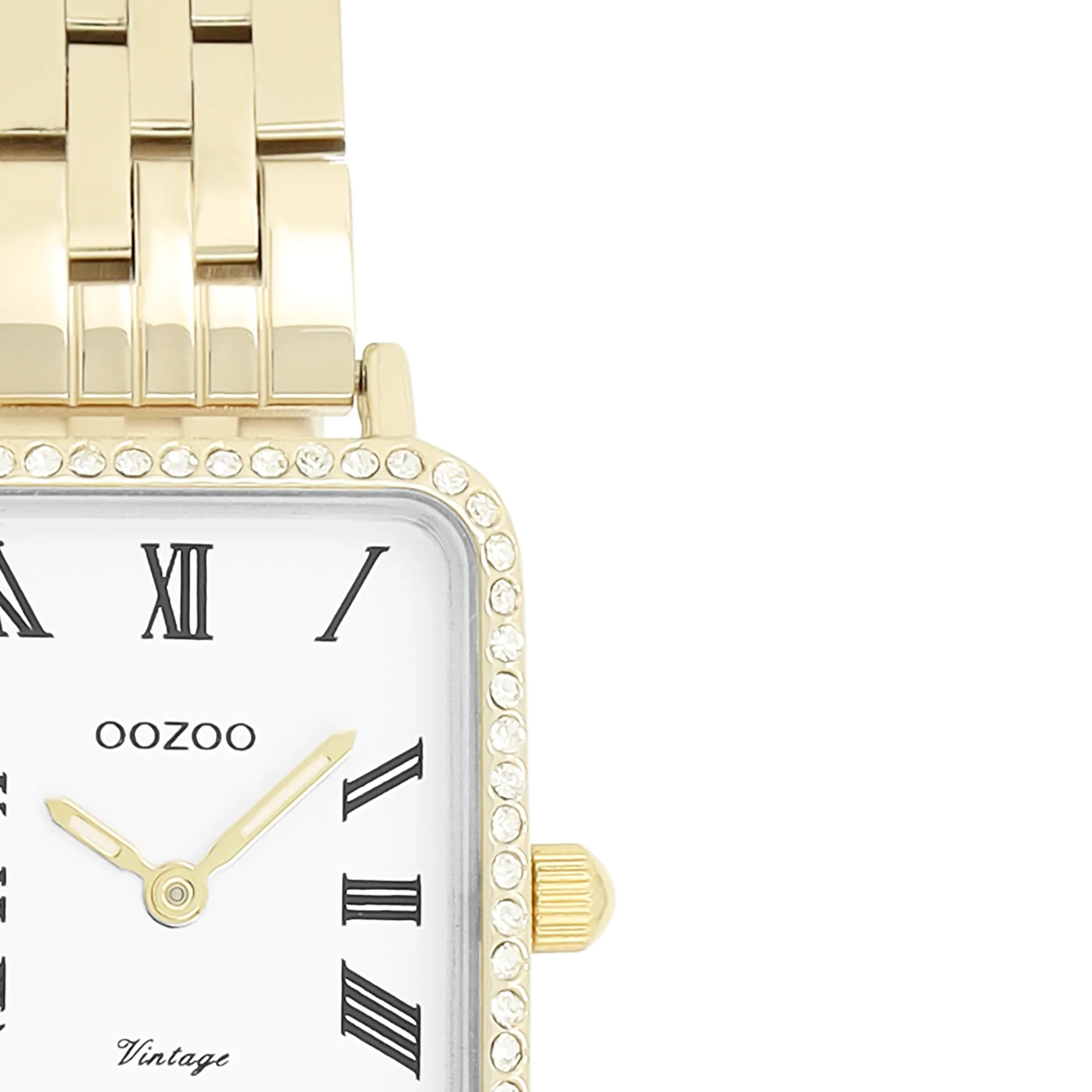 Gold coloured OOZOO watch with stainless steel bracelet - C20414