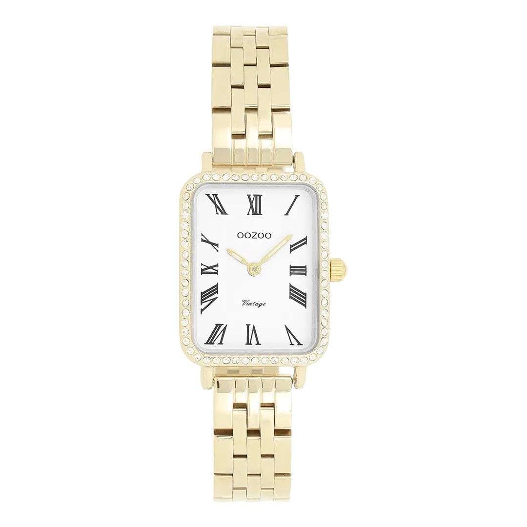 Gold coloured OOZOO watch with stainless steel bracelet - C20414