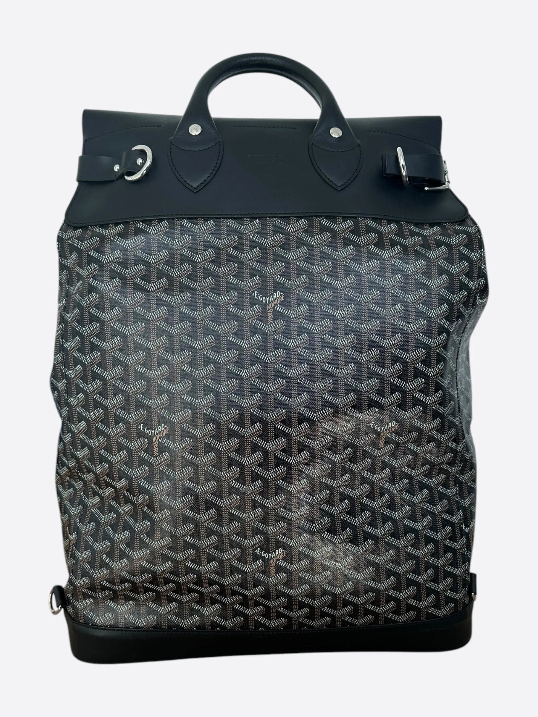 Goyard Black Steamer Backpack