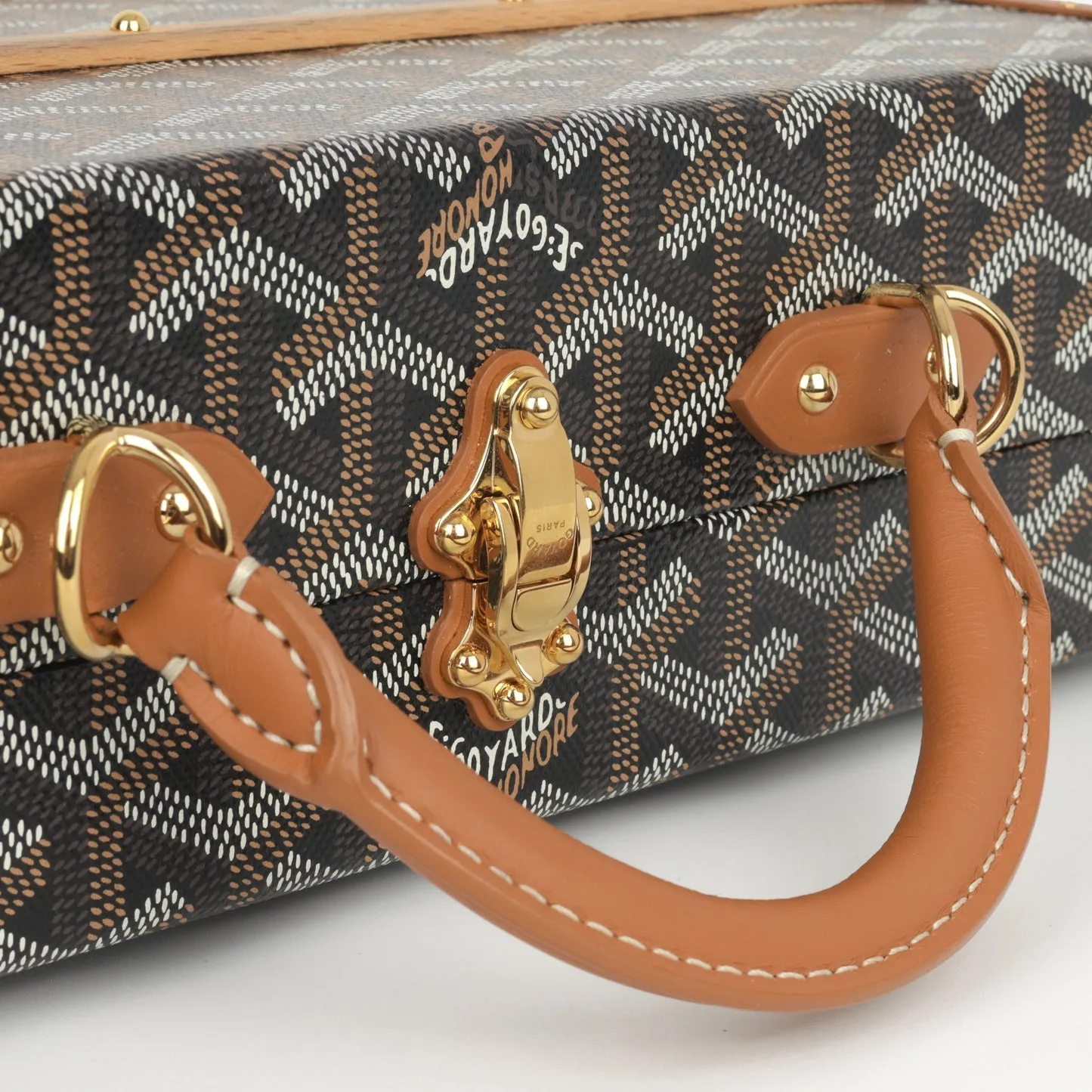 Goyard Goyard - Palace MM Trunk - Black/Tan Goyardine GHW - Pre-Loved