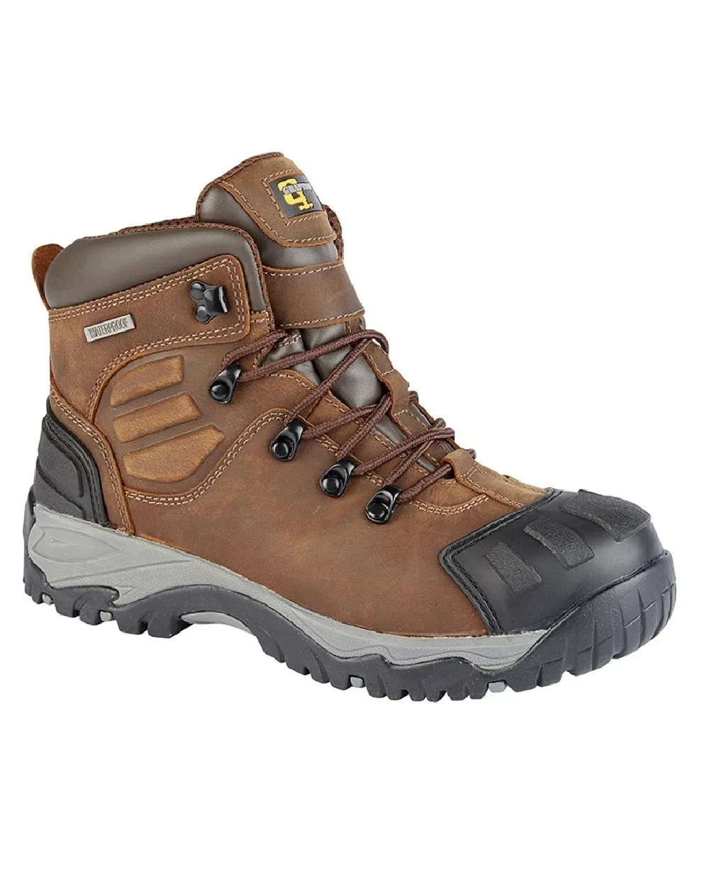 Bottes de sécurité de type randonneur en cuir de buffle pleine fleur pour hommes Grafters - Chaussures Grafters