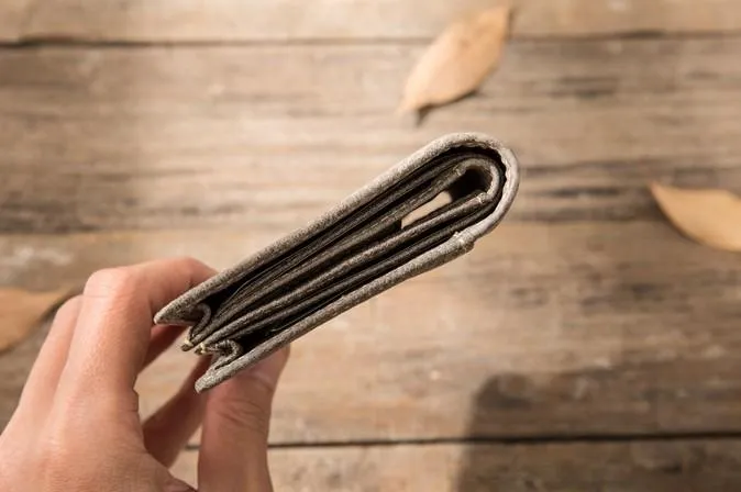 Gray Cool Leather Mens Small Wallet Bifold Vintage Slim billfold Wallet for Men