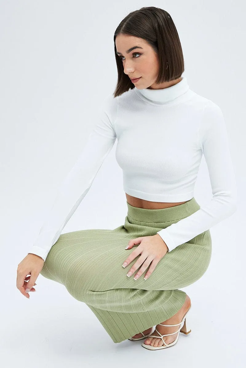 Green Knit Skirt High Rise Maxi,skirt,denim skirt,mini skirt,maxi skirt,jean skirt,skort,tennis skirt,pleated skirt,pencil skirt,bubble skirt,plisse skirt,fitted skirt,midi skirt,short skirt,short mini skirt,leather skirt,a line skirt,Split skirt
