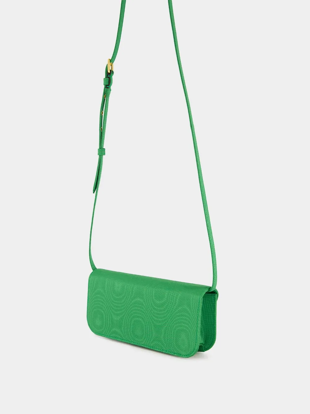 Green Loco Moir?? Clutch with Jewel Logo