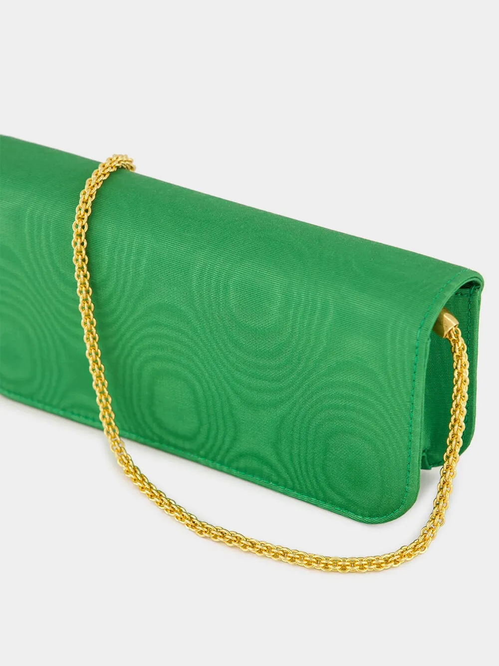 Green Loco Moir?? Clutch with Jewel Logo