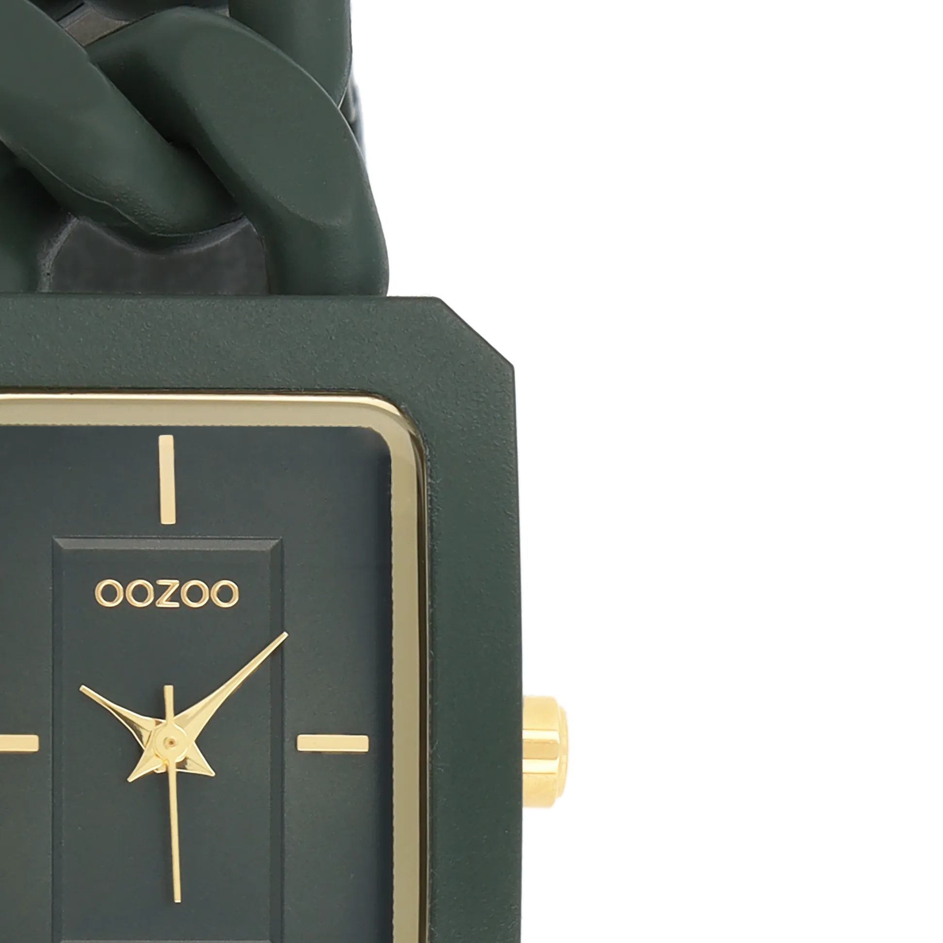 Green OOZOO watch with chain bracelet - C11279