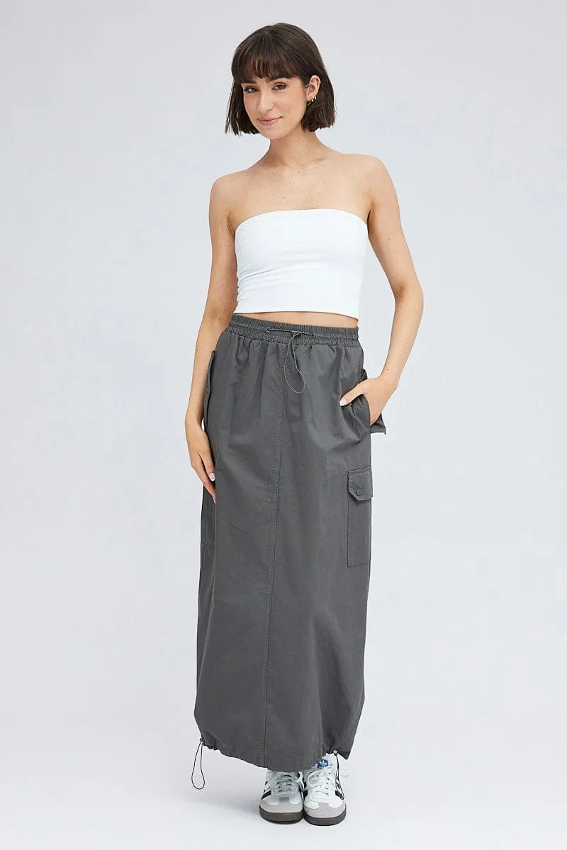Grey Parachute Skirt Maxi,skirt,denim skirt,mini skirt,maxi skirt,jean skirt,skort,tennis skirt,pleated skirt,pencil skirt,bubble skirt,plisse skirt,fitted skirt,midi skirt,short skirt,short mini skirt,leather skirt,a line skirt